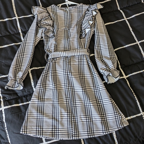 Kids Girls Plaid Dress - Picture 4 of 5